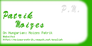 patrik moizes business card